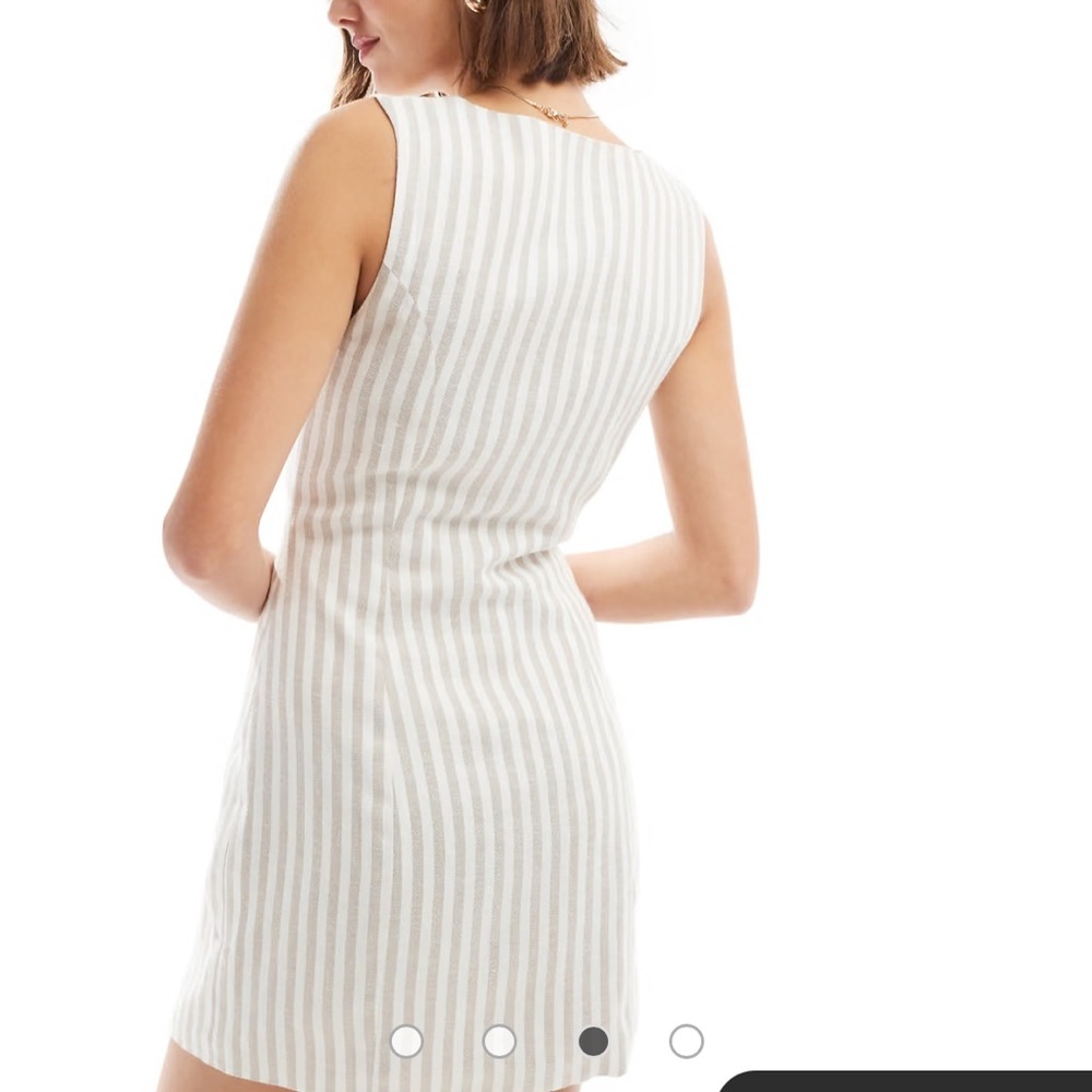 ASOS striped button-down linen dress